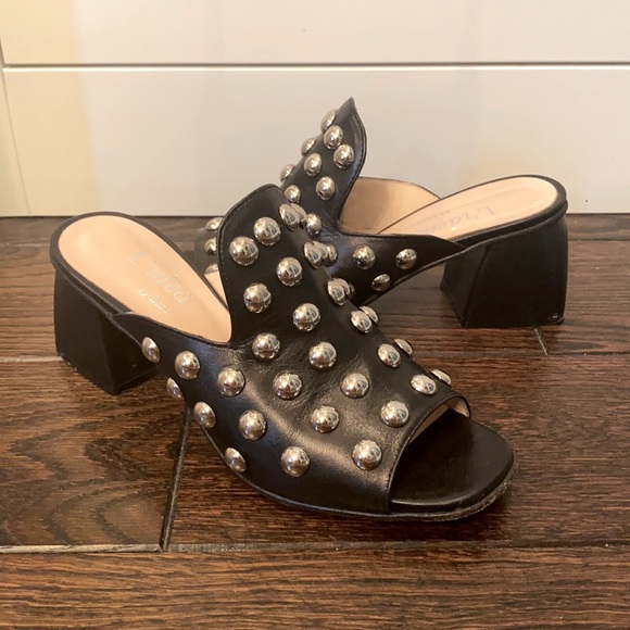Vero Cuoio black studded mules - Picture 1 of 6